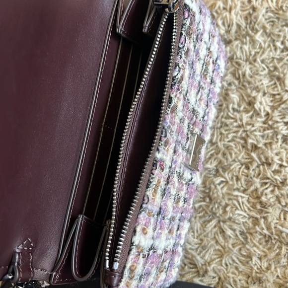 Tory Burch Emerson Tweed Chain Wallet - Picture 7 of 8